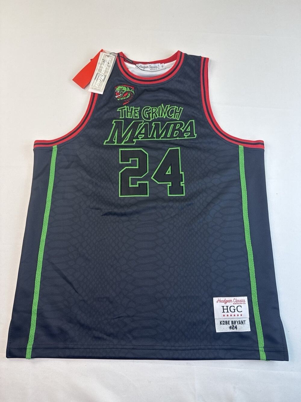 Headgear Classics Kobe Bryant #24 Grinch Mamba Youth Jersey XL NWT